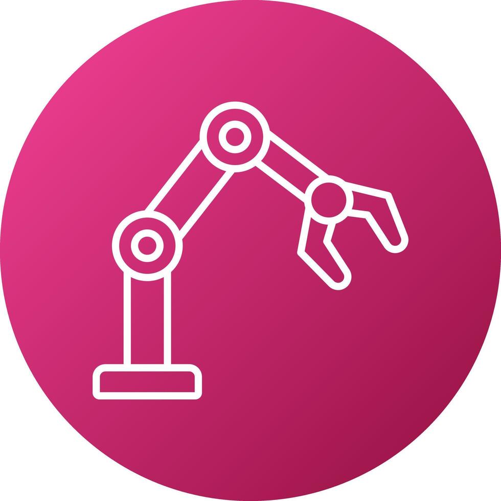 Robotic Arm Icon Style vector