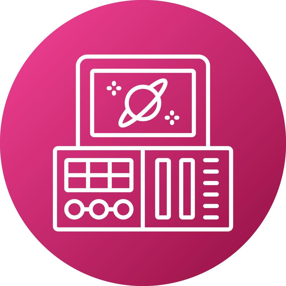 Space Control Panel Icon Style vector