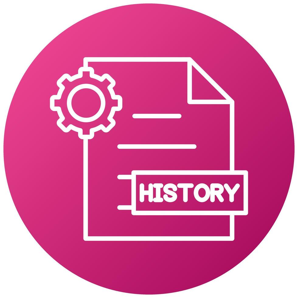 Project History Icon Style vector