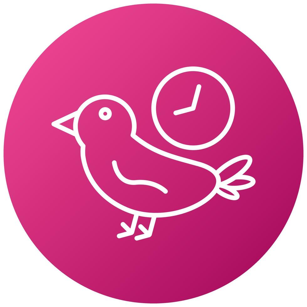 Early Bird Icon Style vector