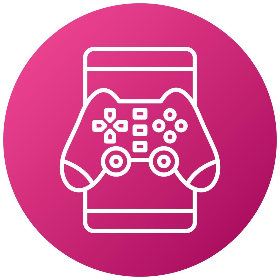 Mobile Gaming Icon Style vector