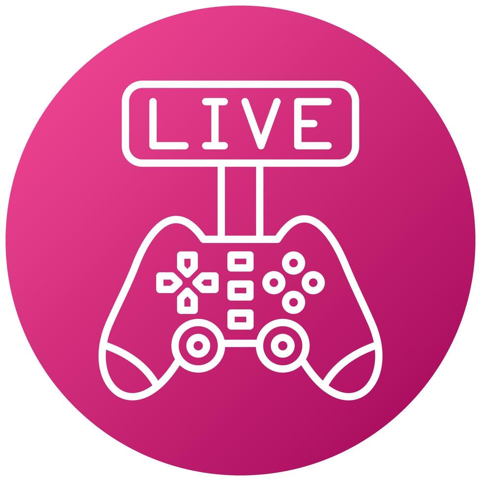 Game Streaming Icon Style vector