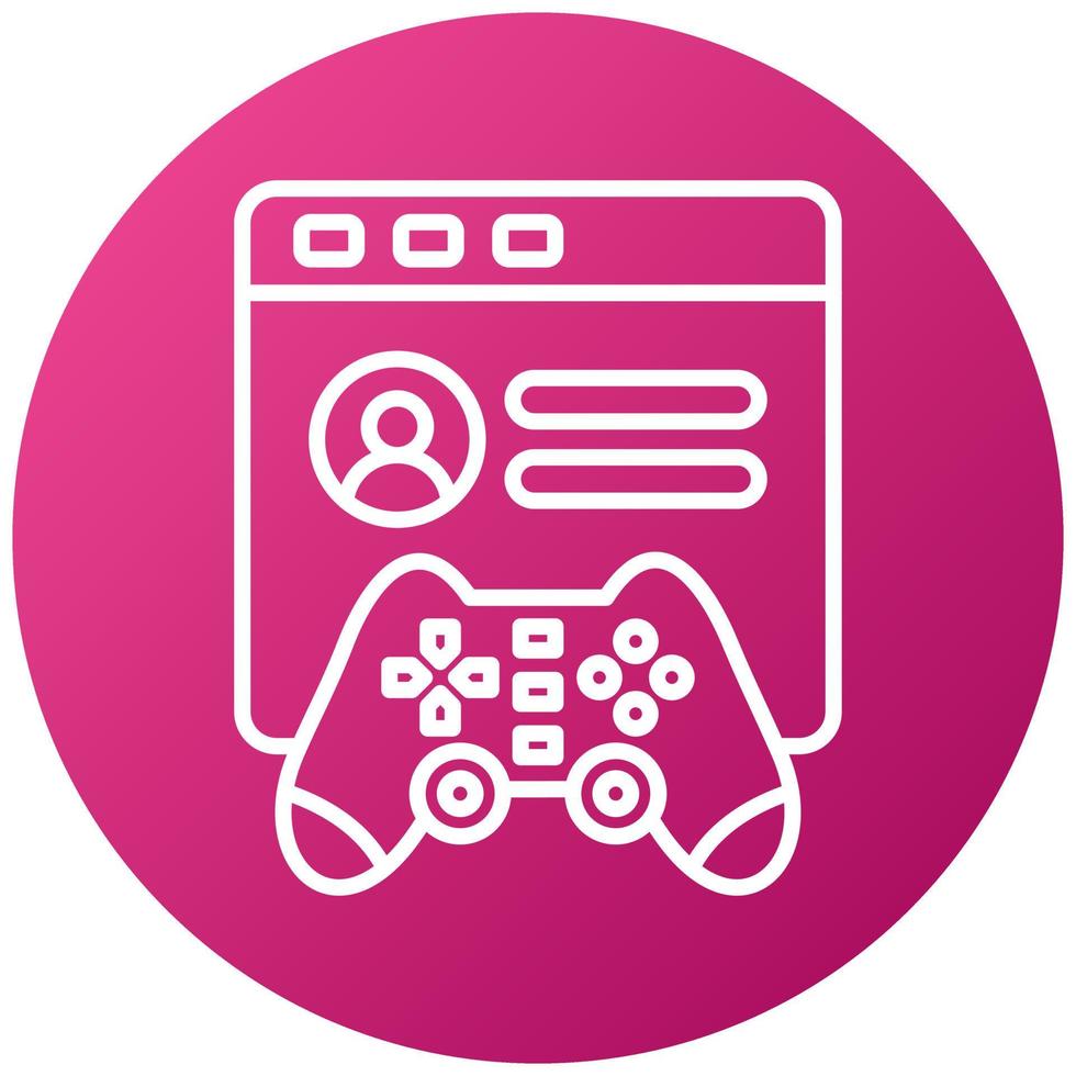 Game Login Icon Style vector