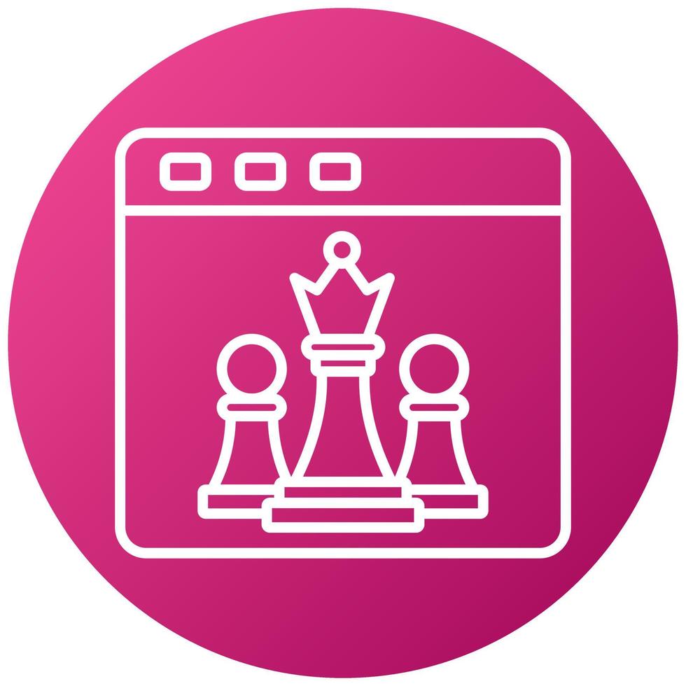 Chess Game Icon Style vector