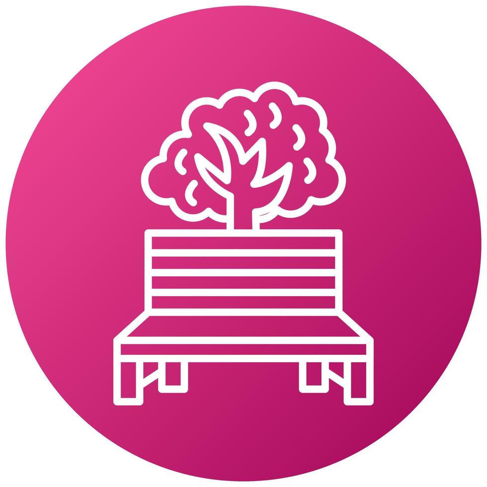 Autumn Bench Icon Style vector