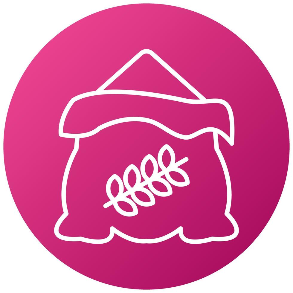 Wheat Sack Icon Style vector