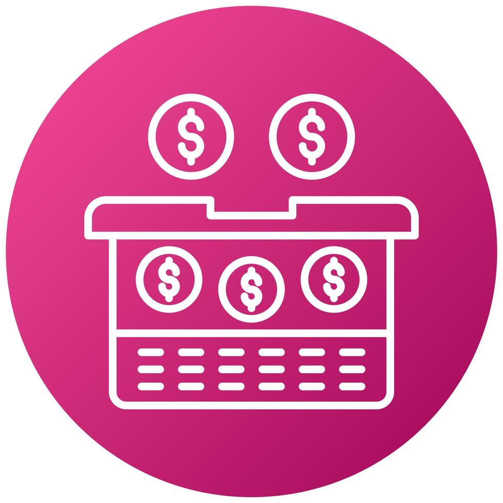 Donation Box Icon Style vector