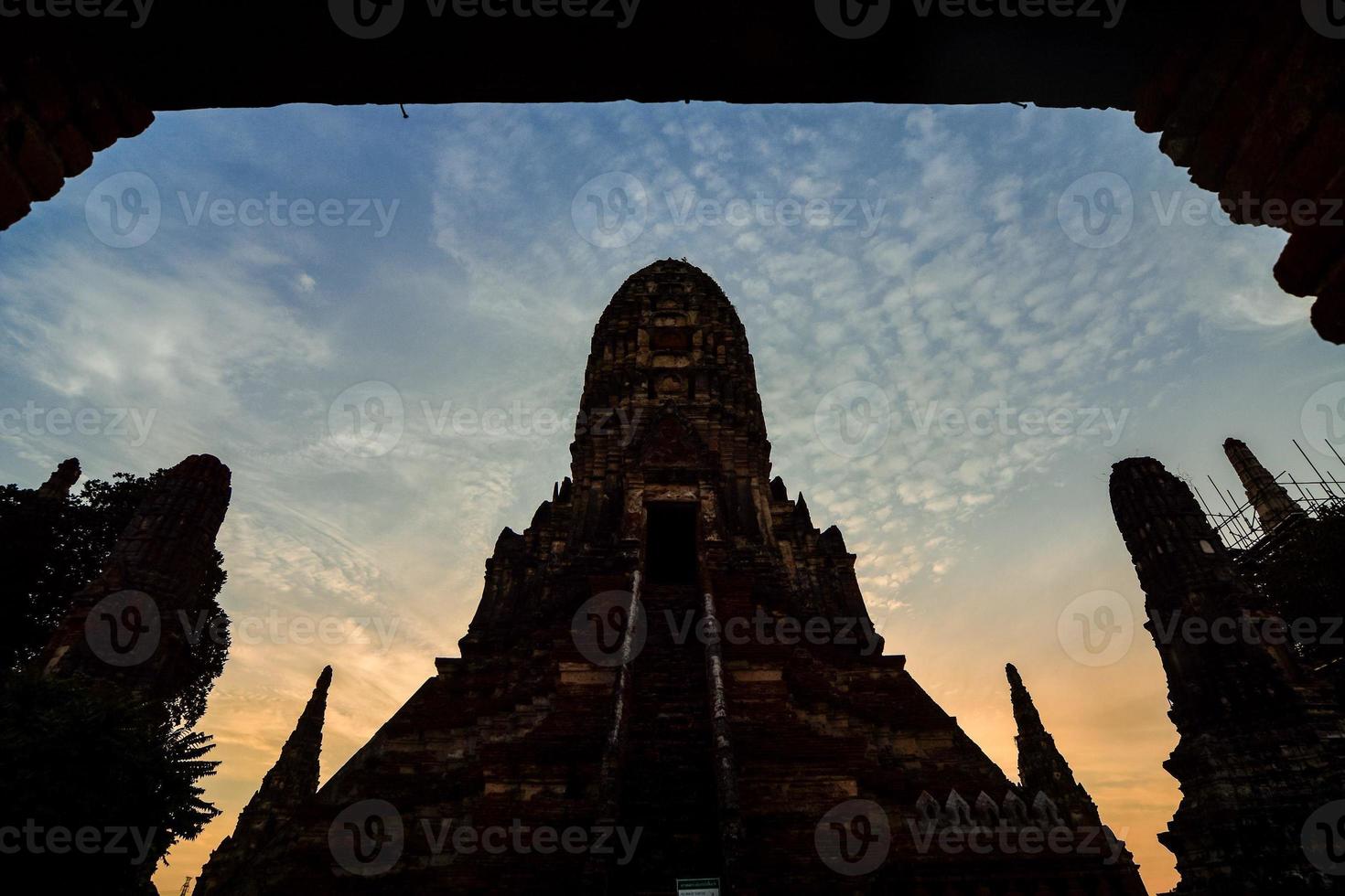 Ancient Buddhist temple in Asia photo