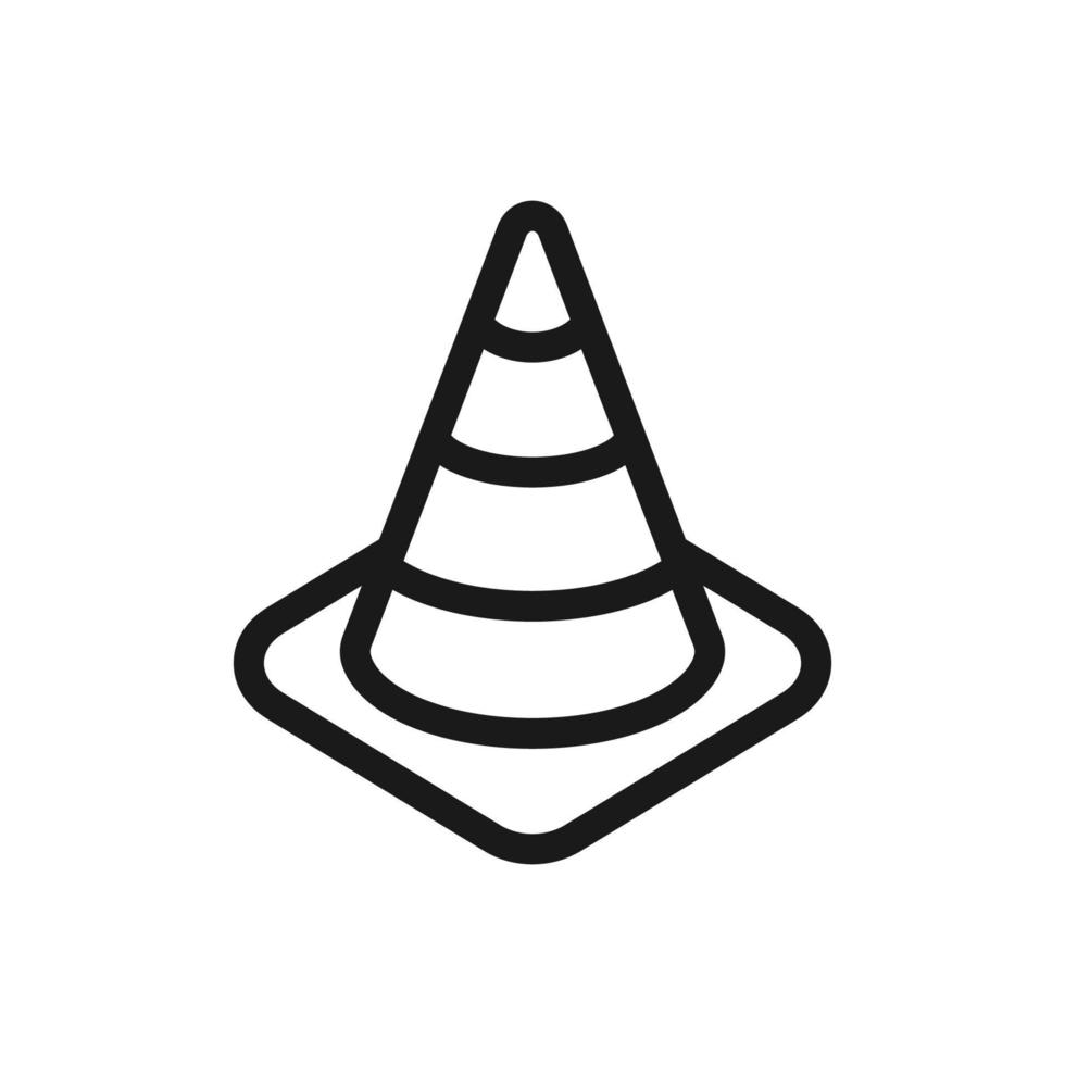 traffic cone icon vector