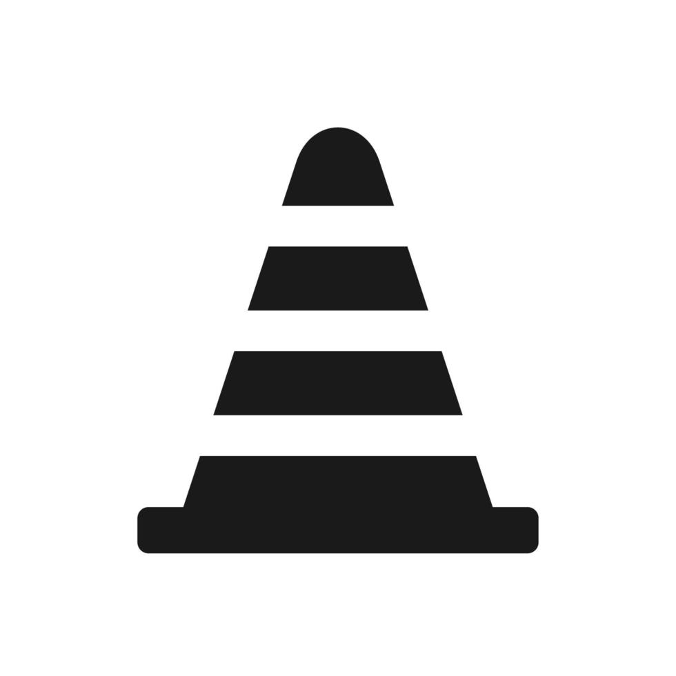 traffic cone icon vector