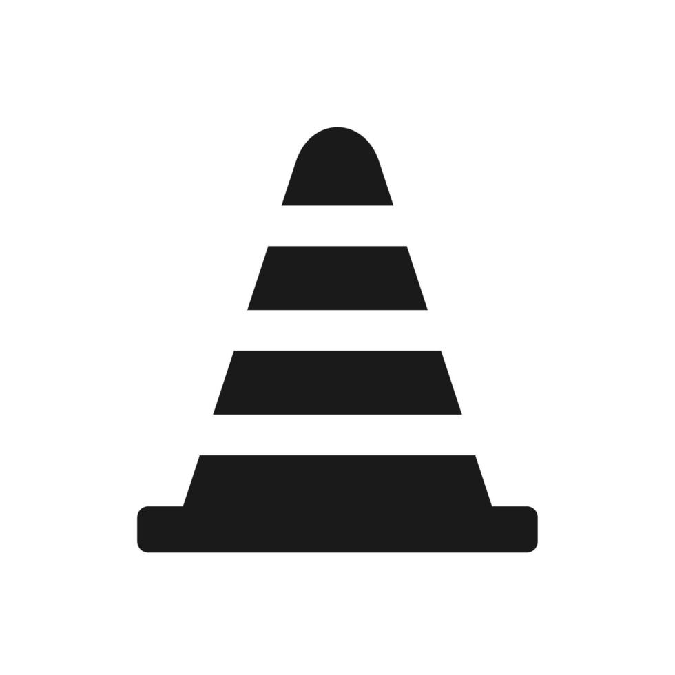 traffic cone icon vector