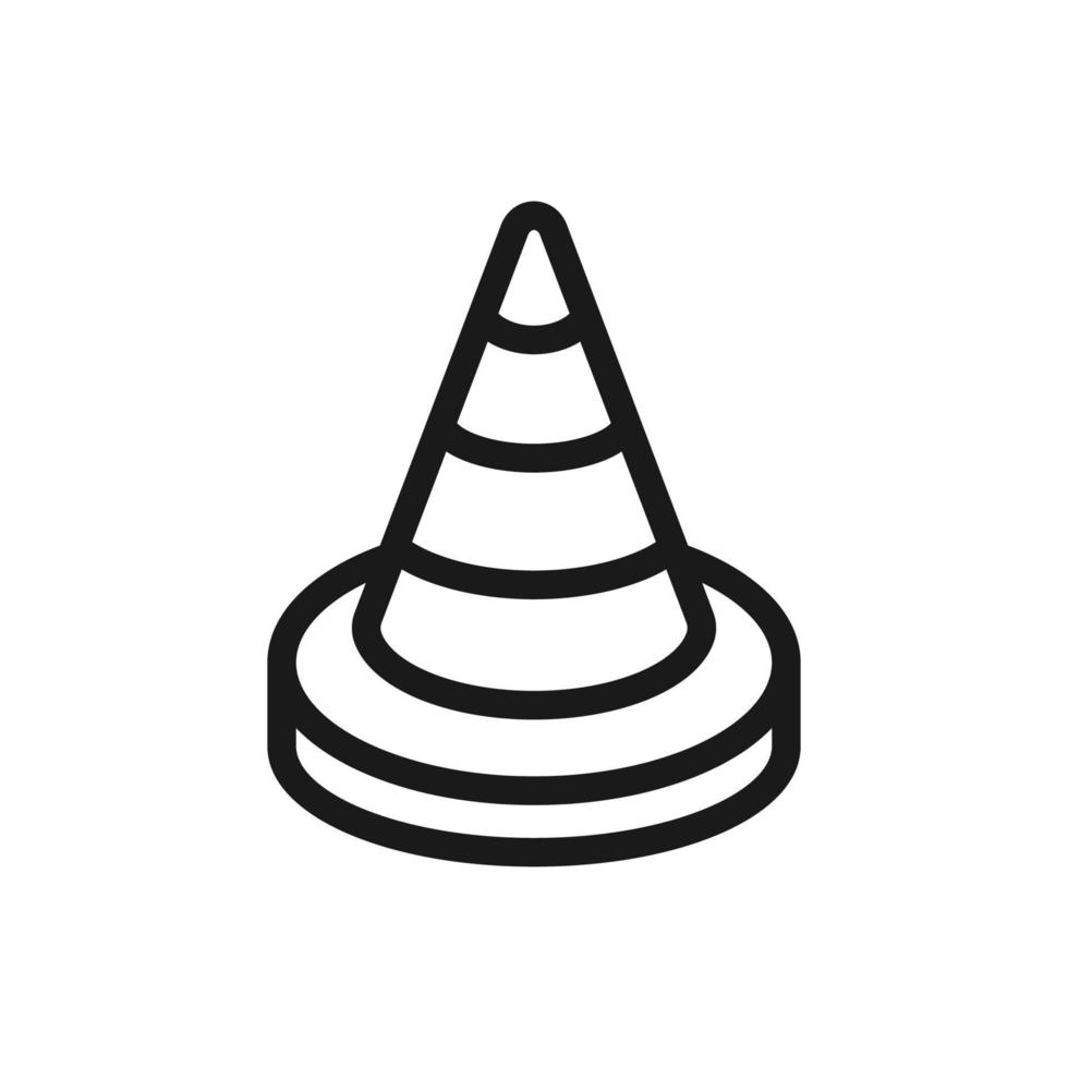 traffic cone icon vector