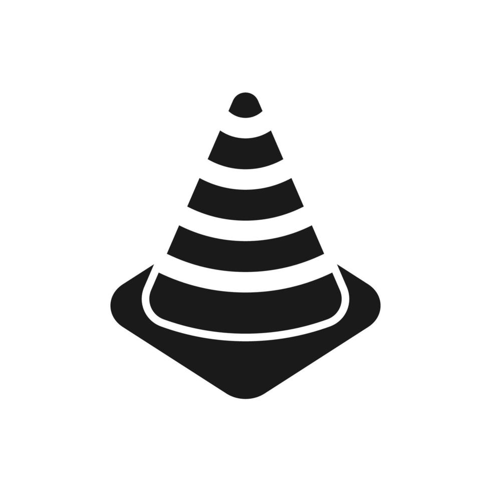 traffic cone icon vector