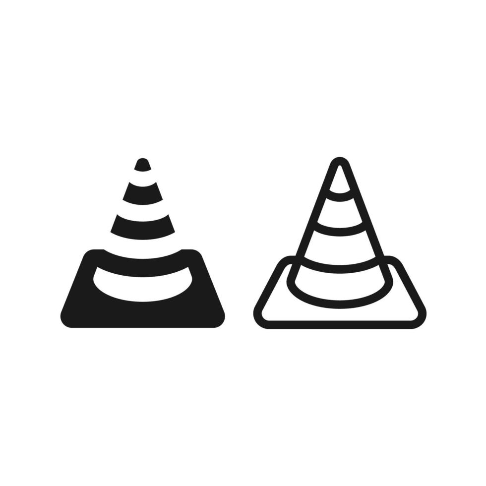 traffic cone icon vector