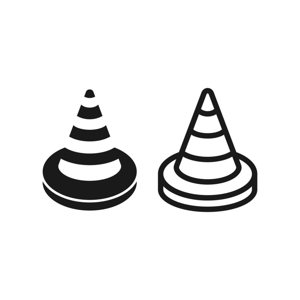 traffic cone icon vector