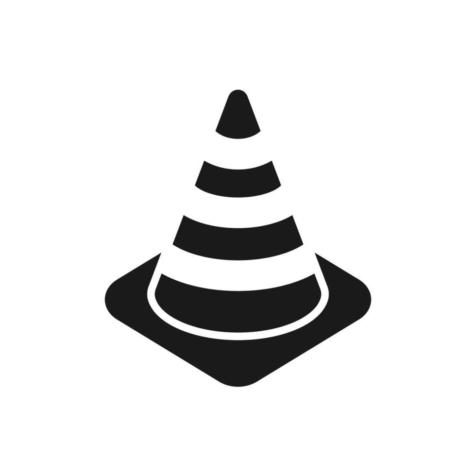 traffic cone icon vector
