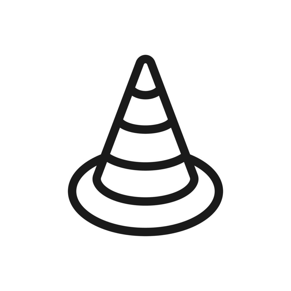 traffic cone icon vector