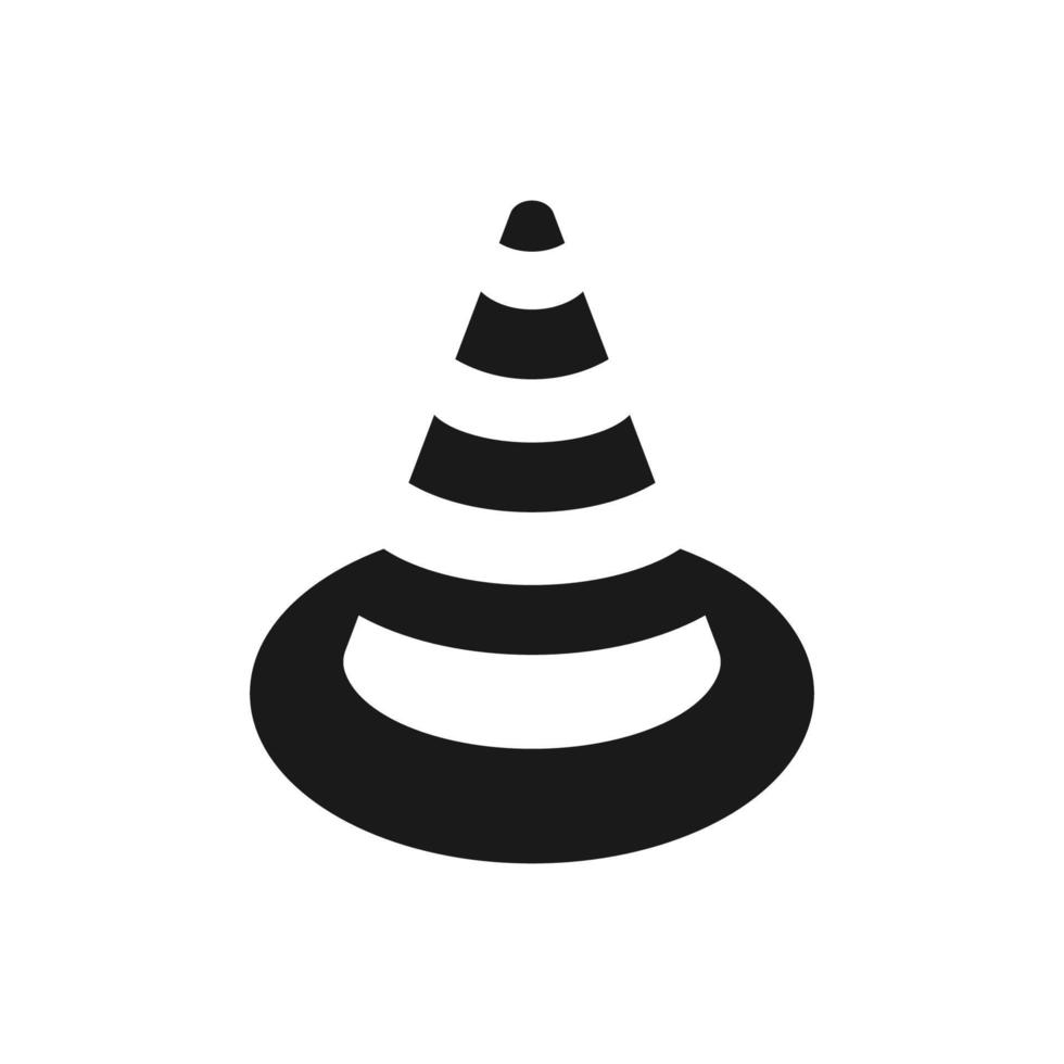 traffic cone icon vector