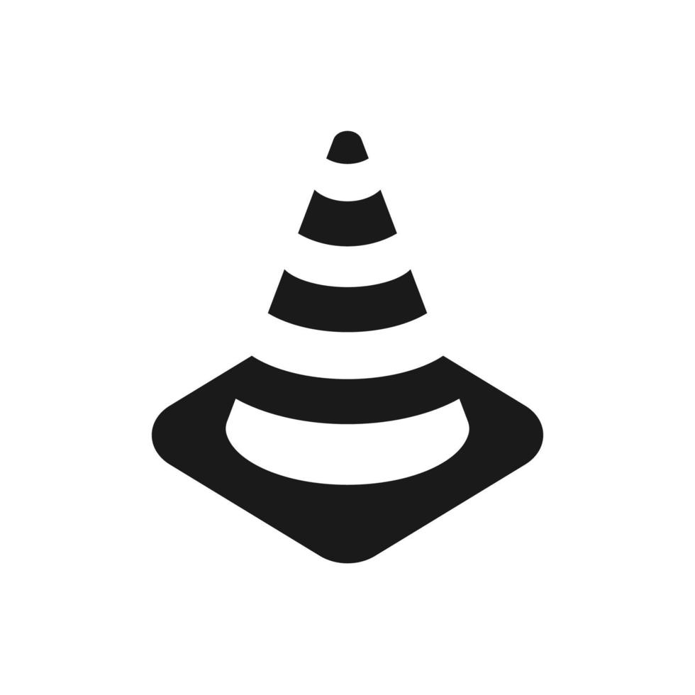 traffic cone icon vector