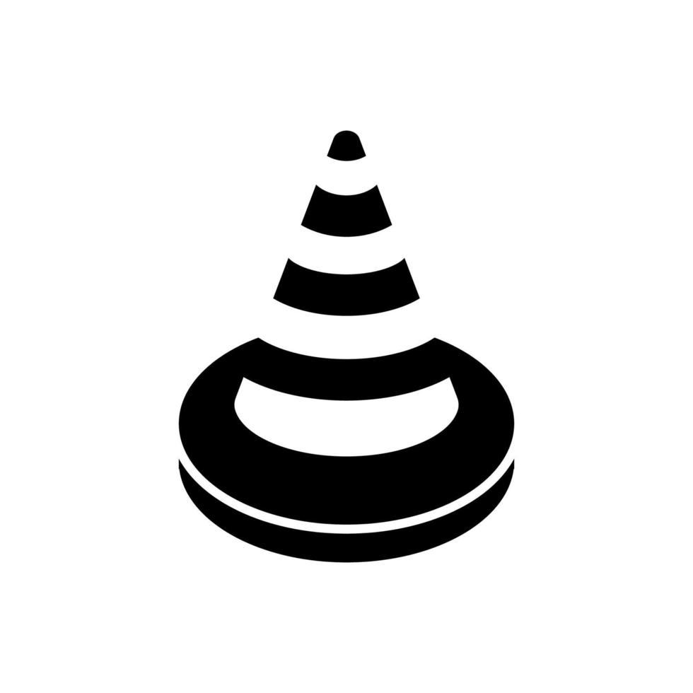 traffic cone icon vector