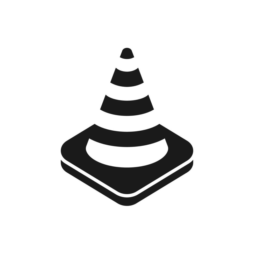 traffic cone icon vector