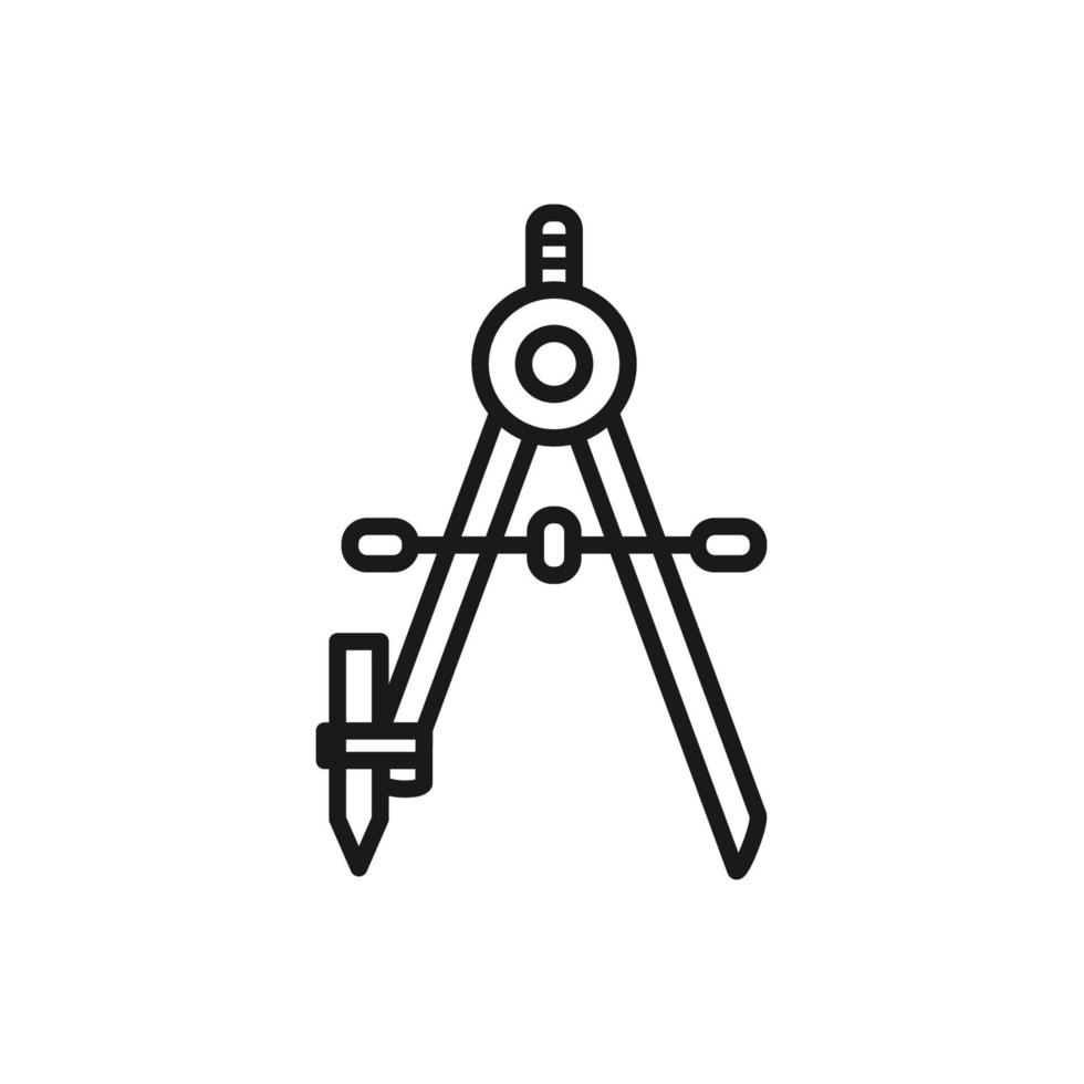 maths compass icon vector