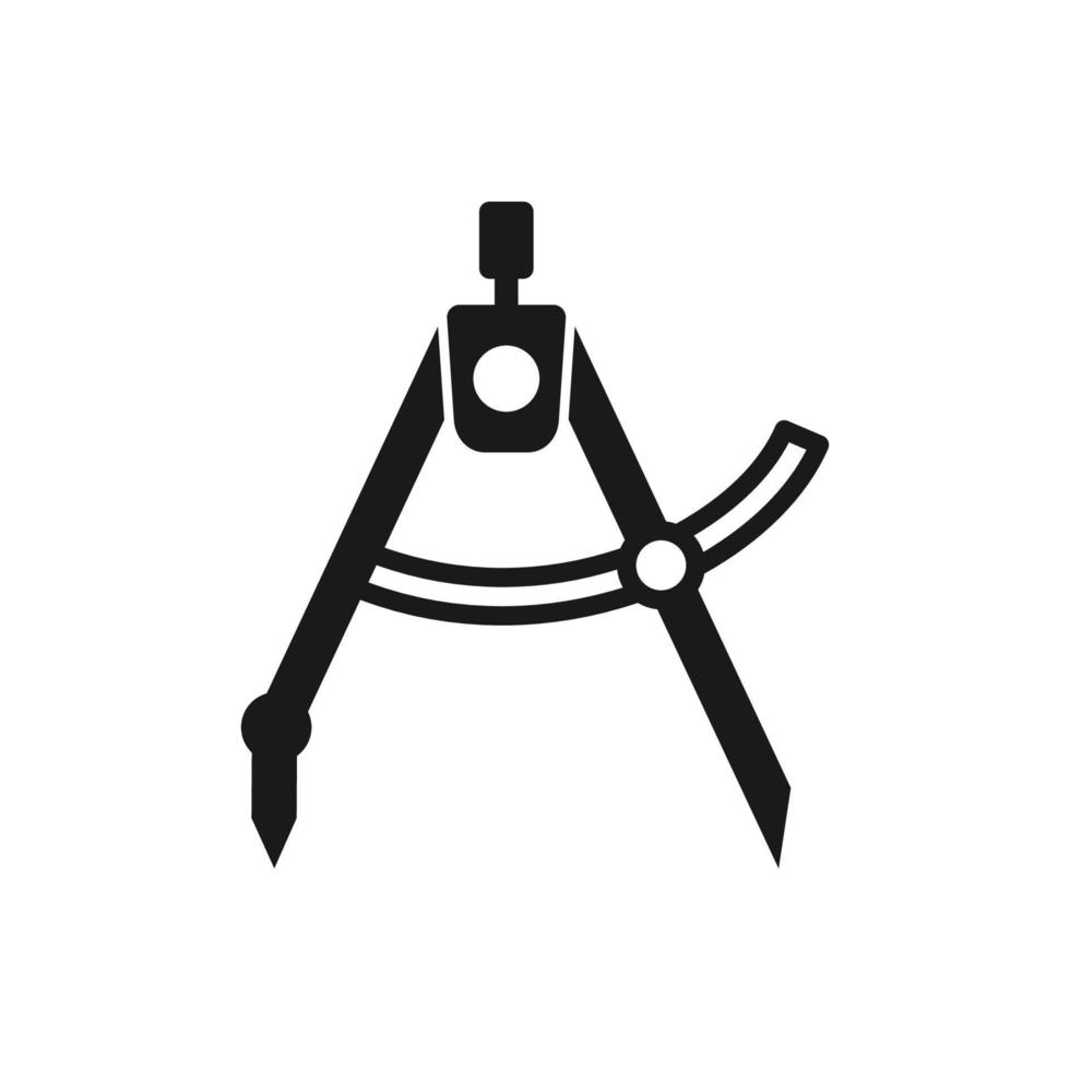 maths compass icon vector