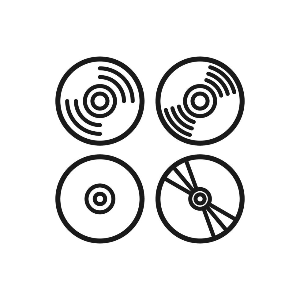 compact disc icon vector