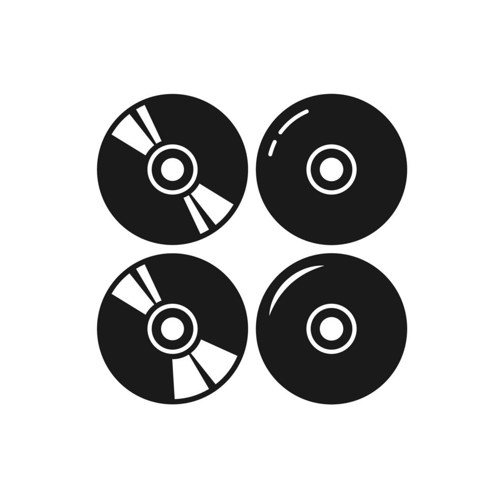 compact disc icon vector