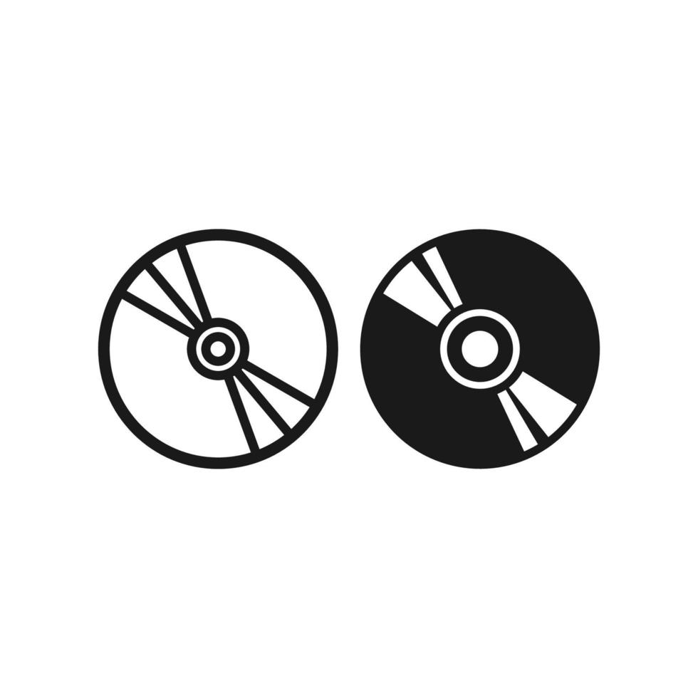 icono de disco compacto vector