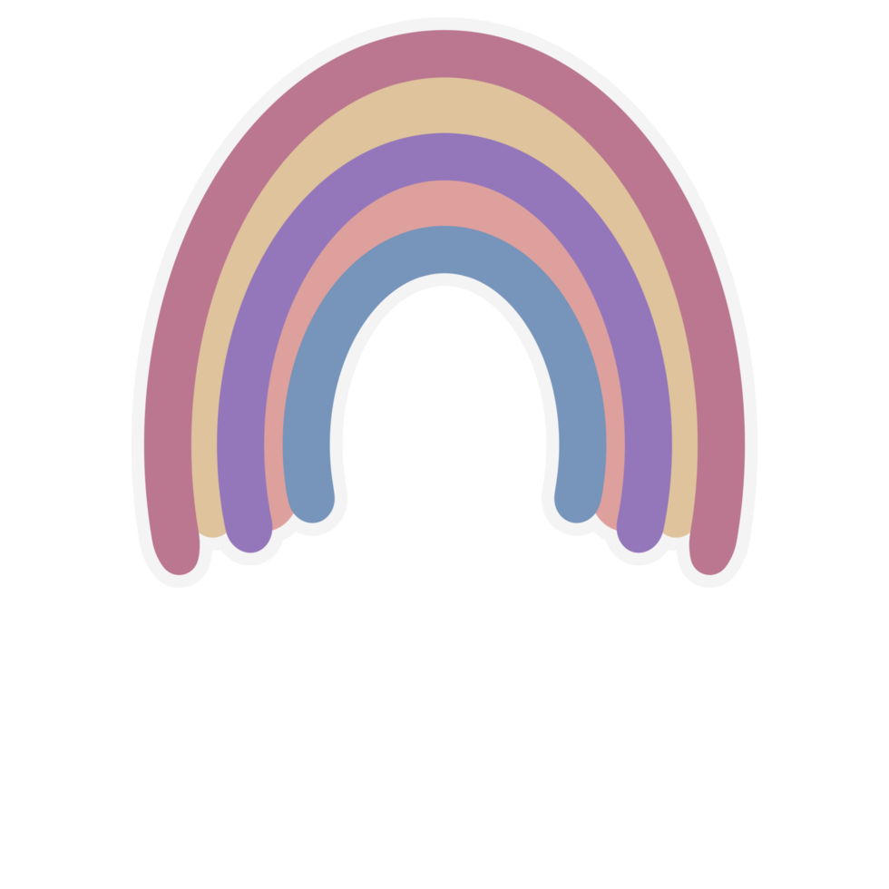 arco iris linda personaje dibujos animados png