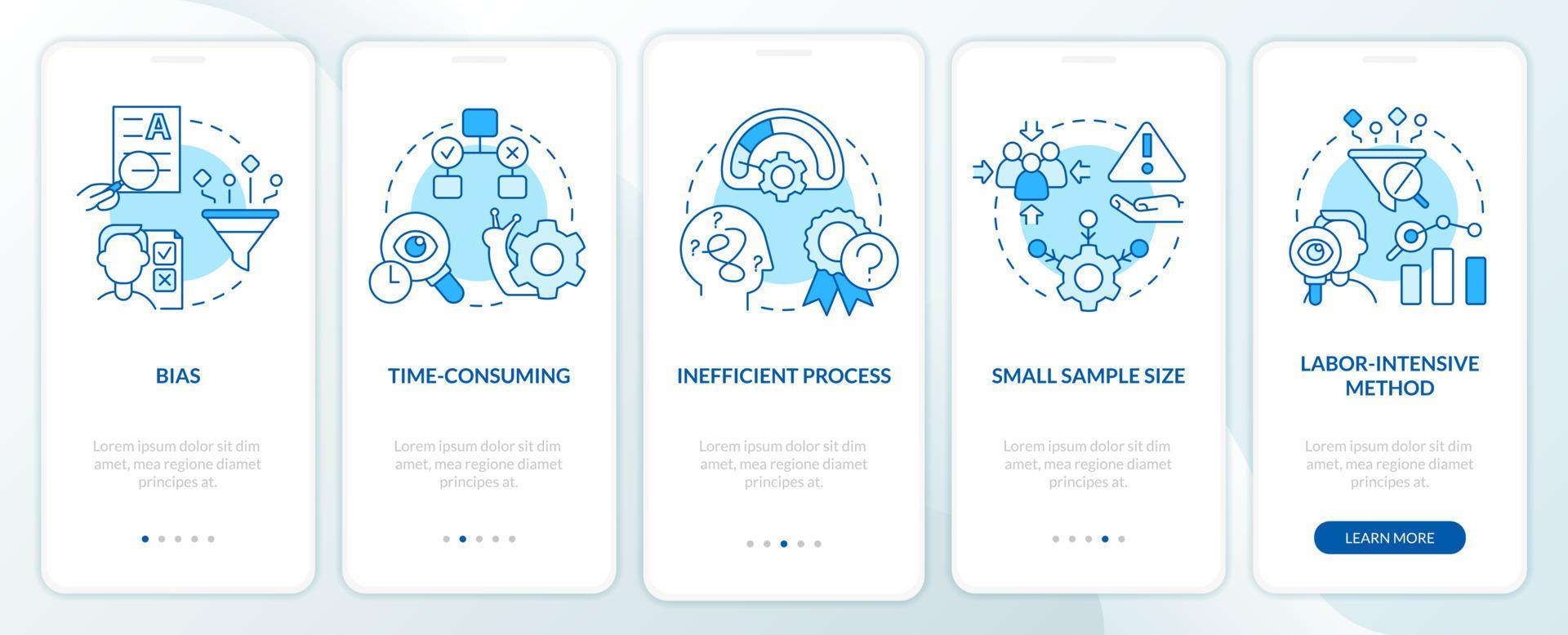 desventajas de caso estudiar azul inducción móvil aplicación pantalla. cuestiones recorrido 5 5 pasos editable gráfico instrucciones con lineal conceptos. ui, ux, gui modelo vector