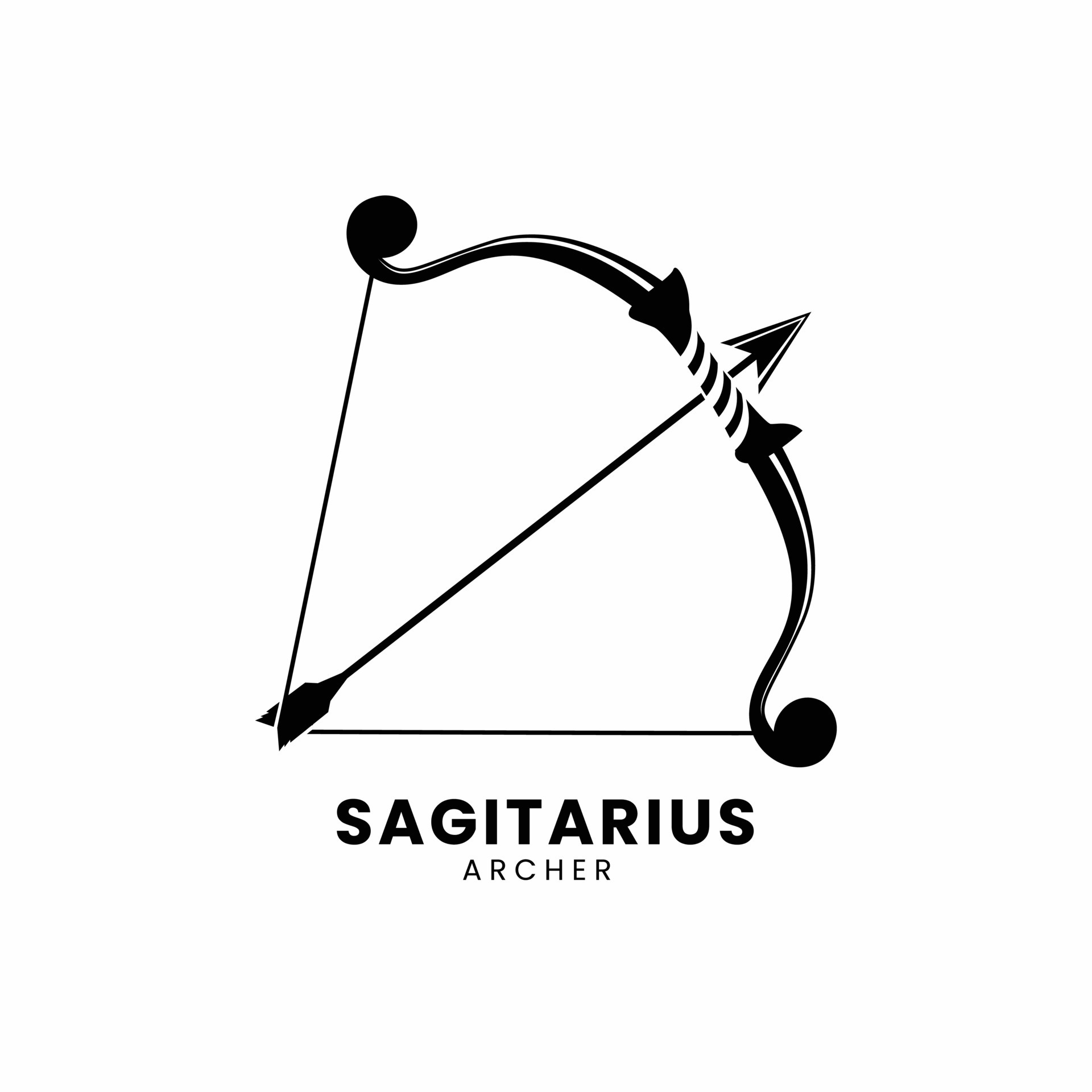 Archer and arrow unique retro logo for branding and marketing 21532801