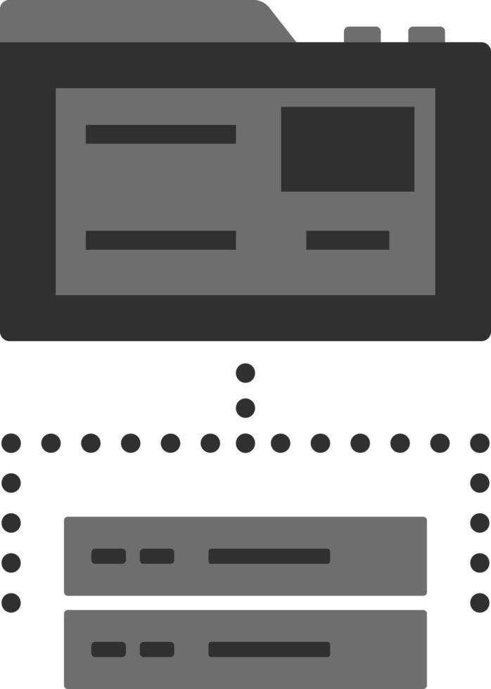 servidor, carpeta, base de datos . elemento de web desarrollo. vector icono. desarrollo icono en blanco antecedentes