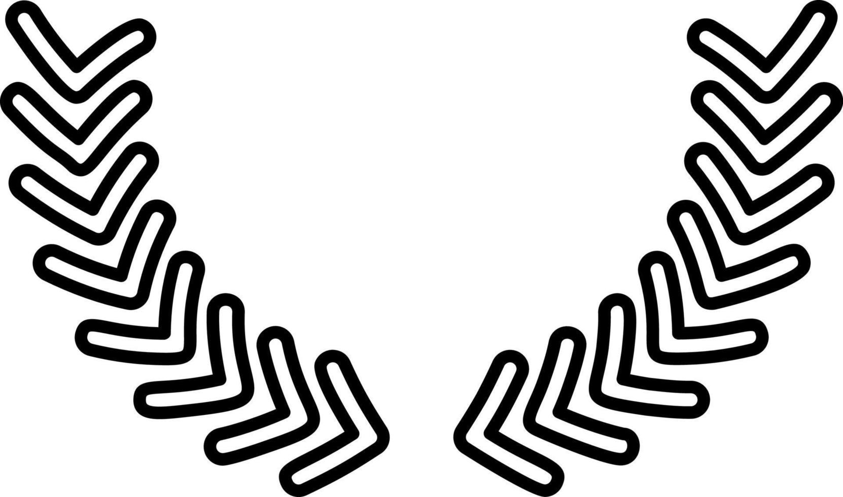Line vector icon wheat. Outline vector icon on white background