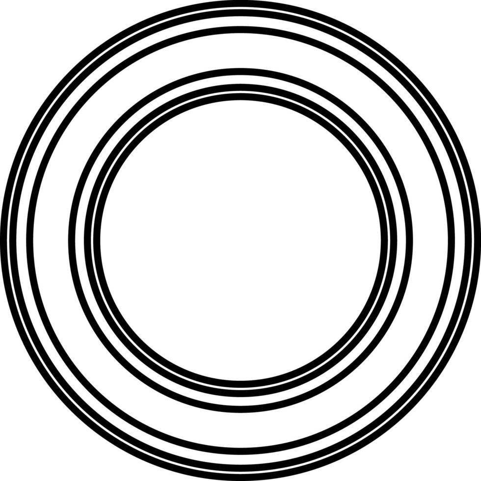 línea vector icono dorado círculo, marco. contorno vector icono en blanco antecedentes