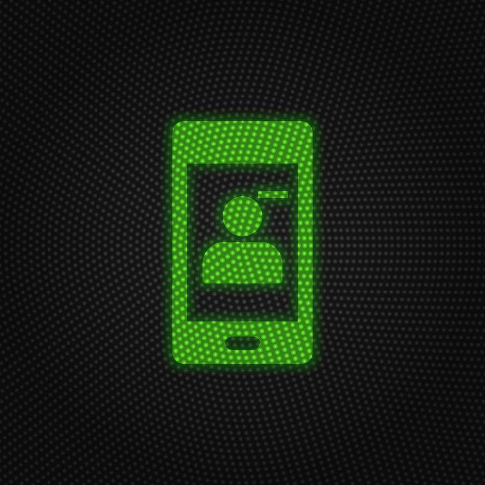 Phone, contact, remove new technology vector icon. New mobile technology traffic light style vector illustration on white background