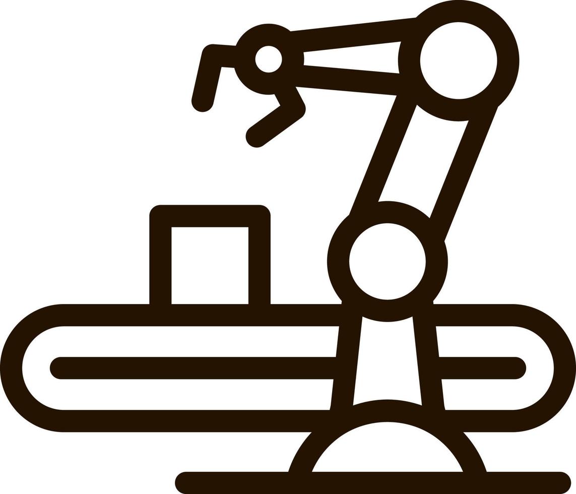 Hydraulic arm, industrial arm icon - Vector on white background