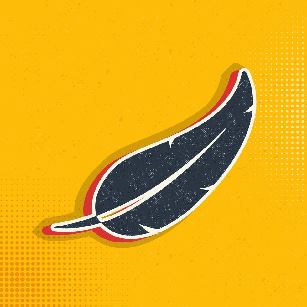 Isolated Nib pop art style vector icon. Plume Vector Element Can Be Used For Nib, Feather, Pen Design Concept. Vector pop art style vector icon.