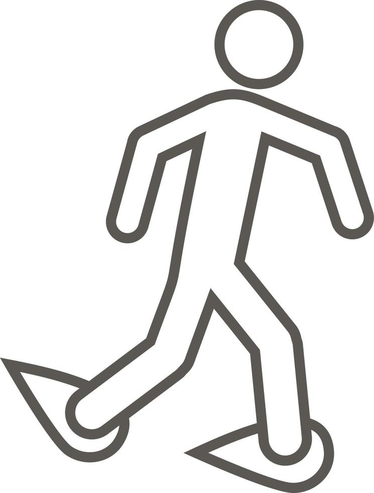 Walking with snowshoes vector icon. Simple element illustration from map and navigation concept. Walking with snowshoes vector icon. Real estate concept vector illustration.