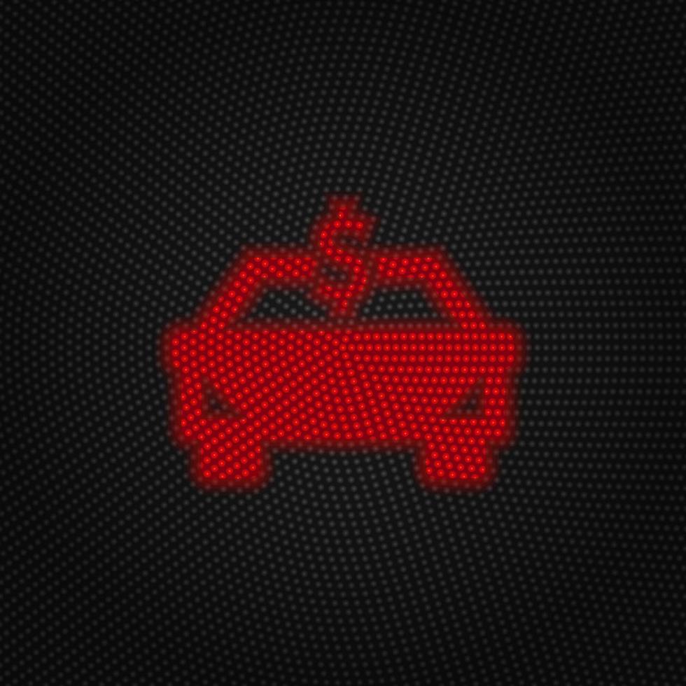 Auto, compensation, direct, money icon, traffic light sign, retro style vector icon. Traffic sign vector icon. Insurance concept vector illustration. on white background