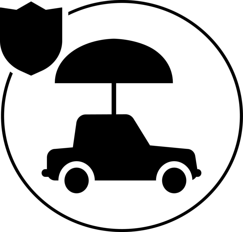 Car, insurance icon illustration isolated vector sign symbol - insurance icon vector black - Vector on white background