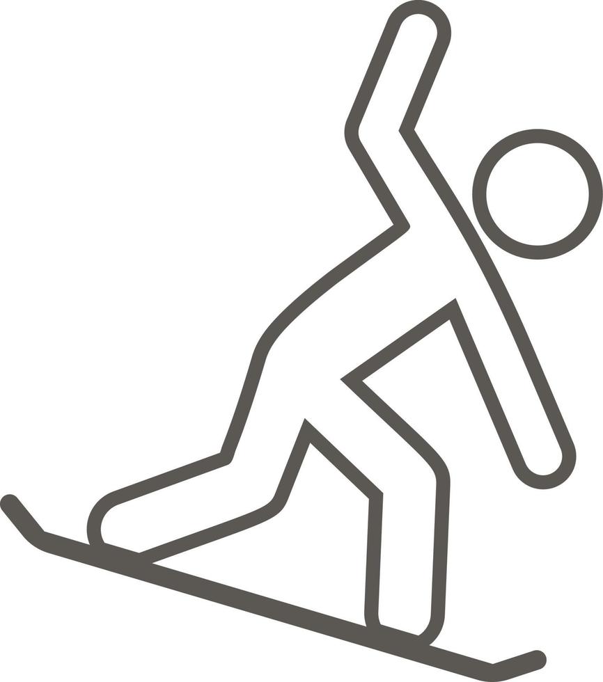 Snowboard vector icon. Simple element illustration from map and navigation concept. Snowboard vector icon. Real estate concept vector illustration.