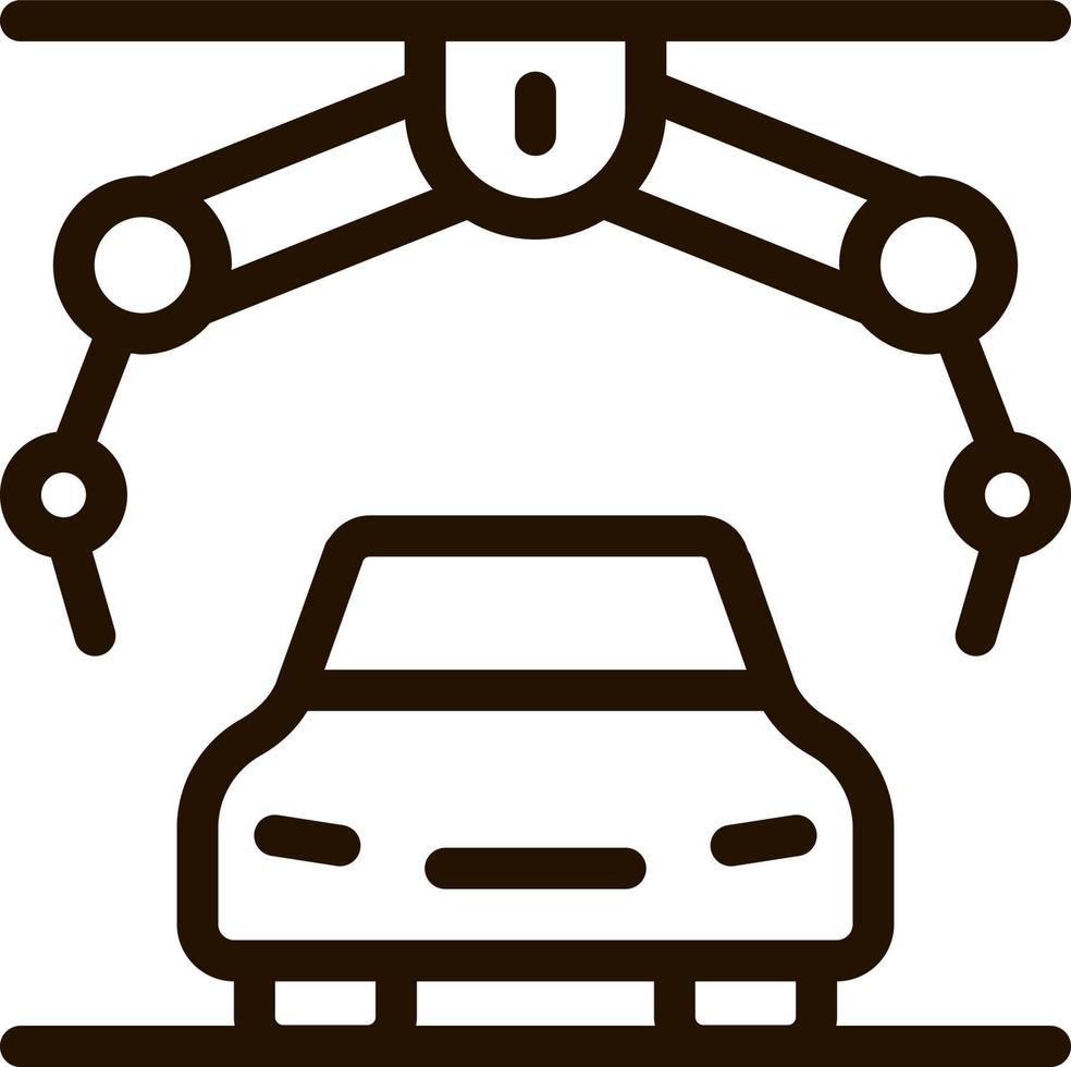 Assembly robot, automobile robot icon - Vector on white background