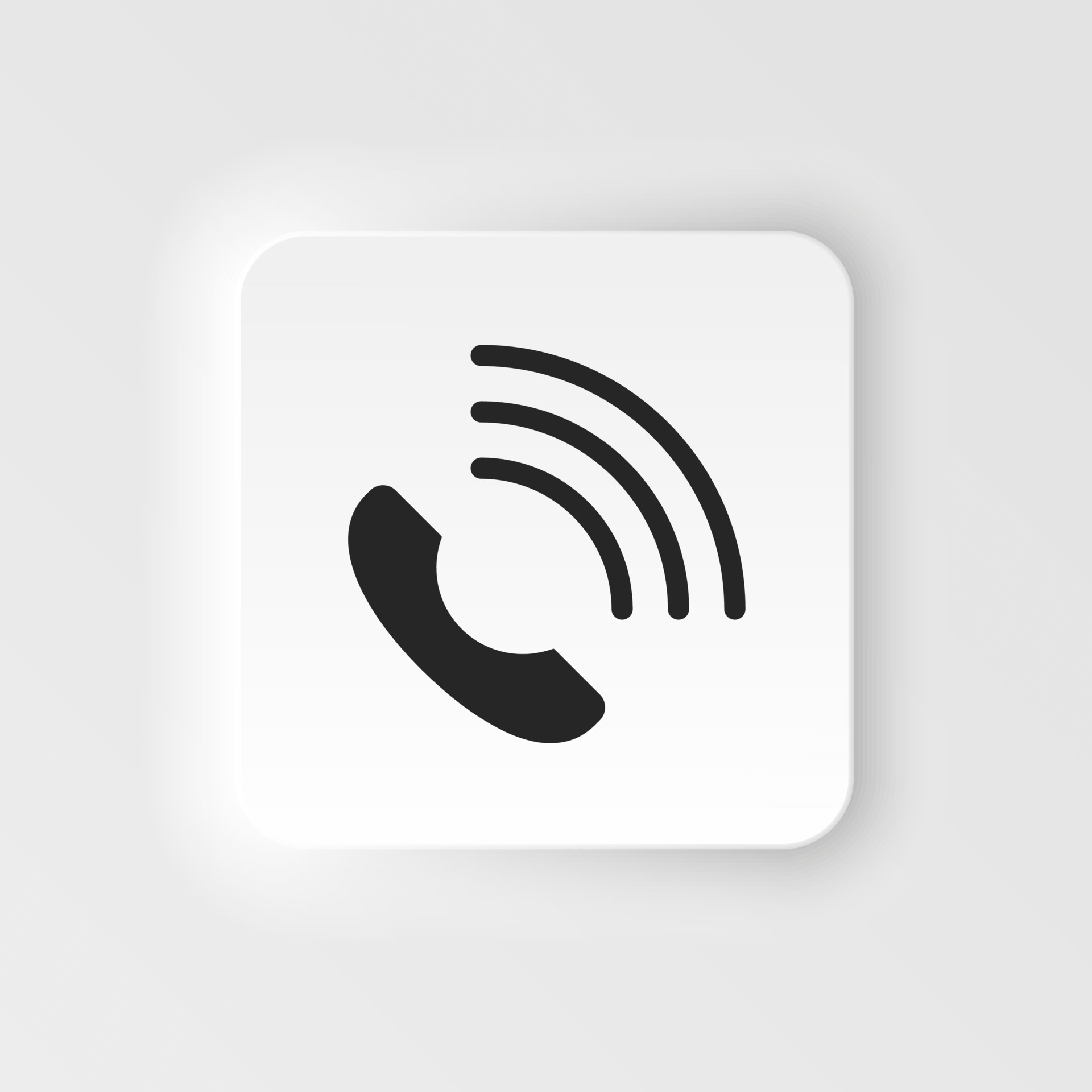 Communication, helpline vector icon. Simple element neumorphic style