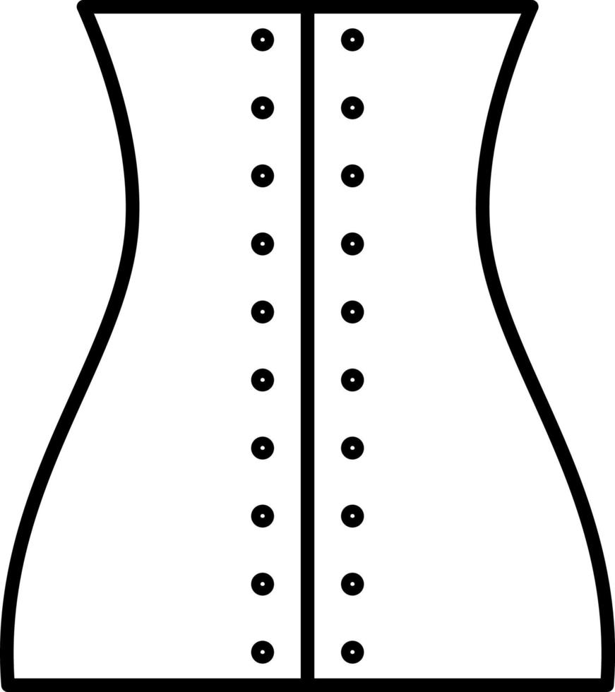 Corrective, corset, shapewear vector icon on transparent background. Outline Corrective, corset, shapewear vector icon