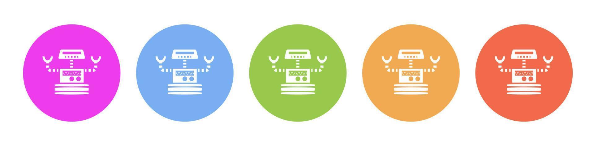 Multi colored icon Robot technology. Button banner round badge interface for application illustration on white background vector