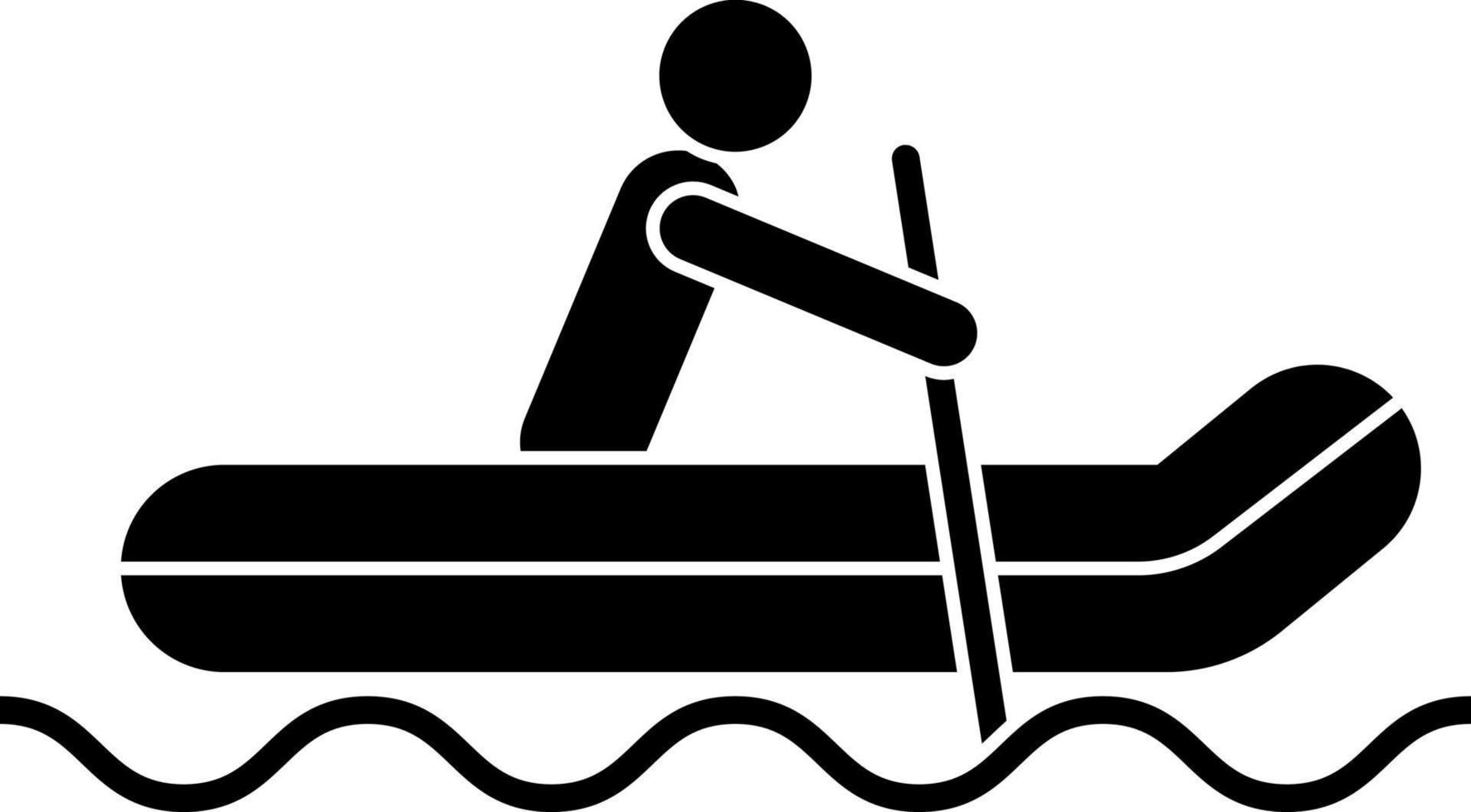 Rafting, man, icon. Element of simple icon for websites, web design, mobile app, infographics. Thick line icon for website design and development, app development on white background vector