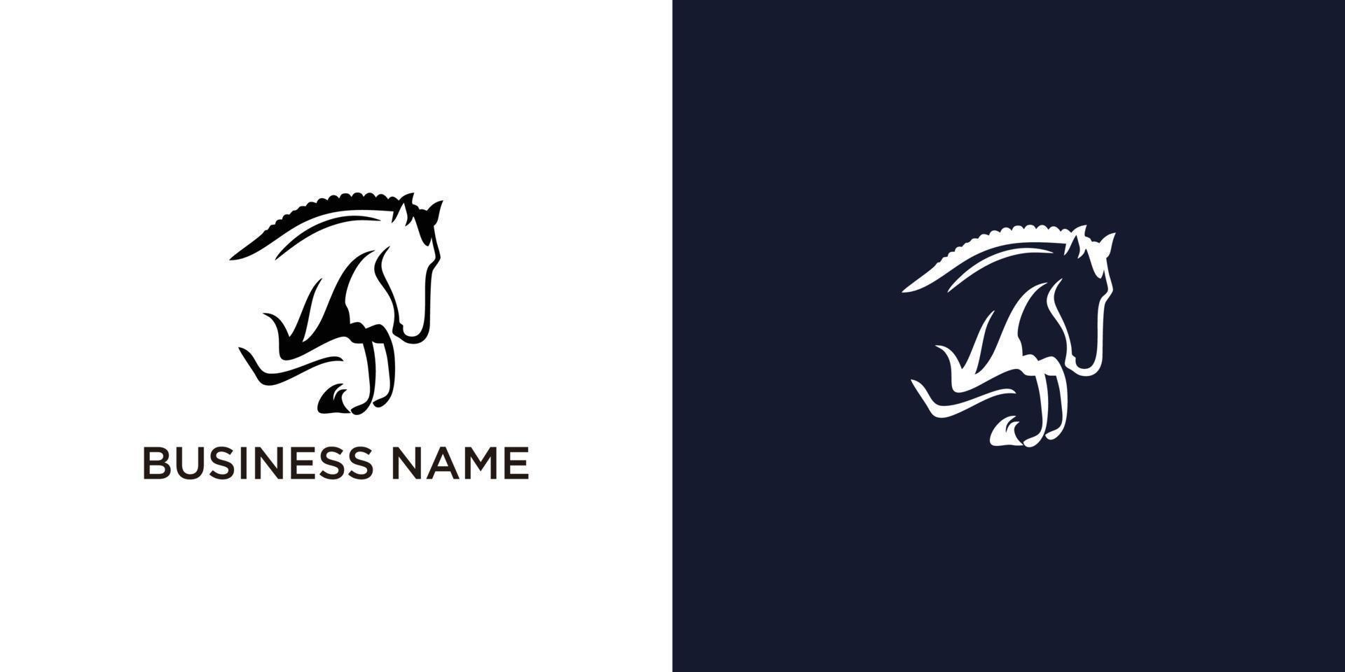 creativo caballo elegante logo símbolo diseño ilustración vector para empresa