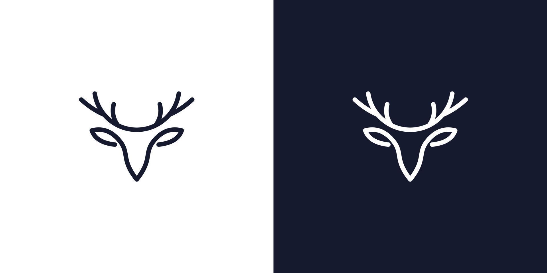 deer head line elegant logo icon designs vector